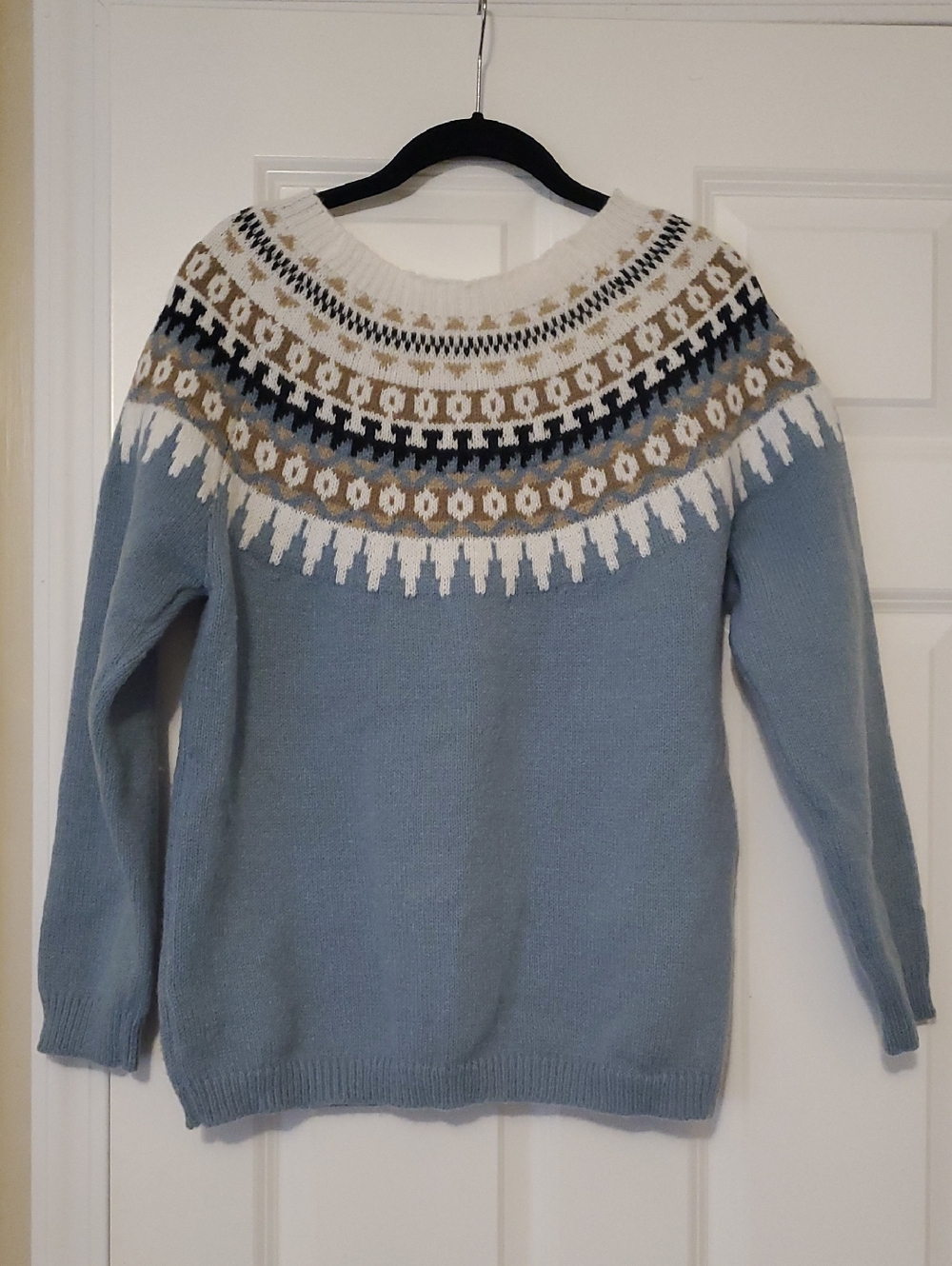 JustFashionNow Light Blue Knit Sweater